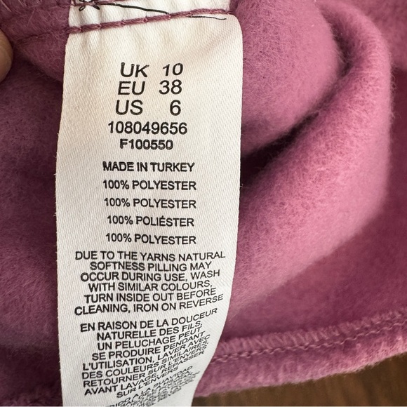 Reclaimed Vintage size 6 Flannel Fleece Top soft button up - Picture 5 of 7